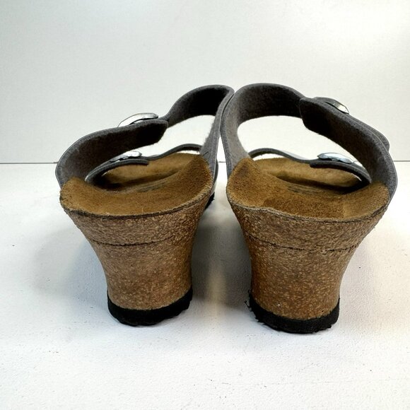 Birkenstock Papillio Dorothy Wedge Sandals Shoes Womens Size 42 US 11 Silver - Picture 5 of 9